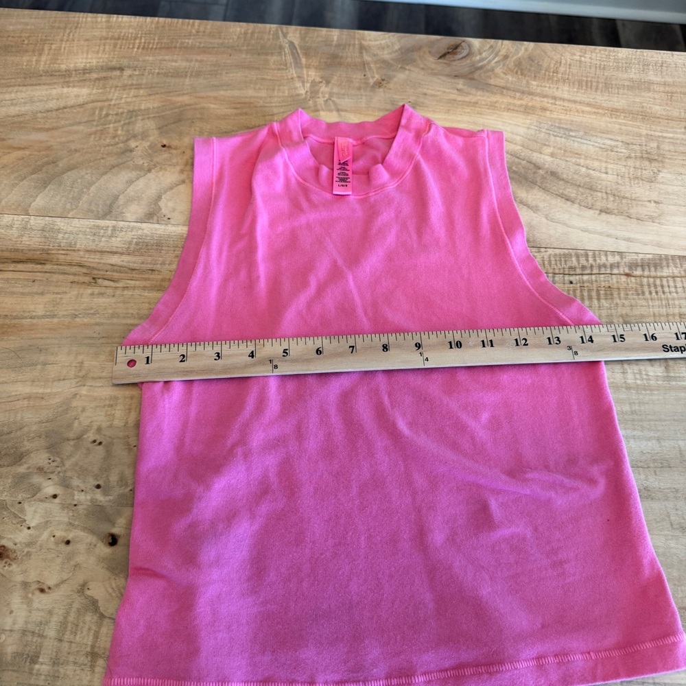 Skims mock neck tank bubblegum pink size L - Picture 5 of 9